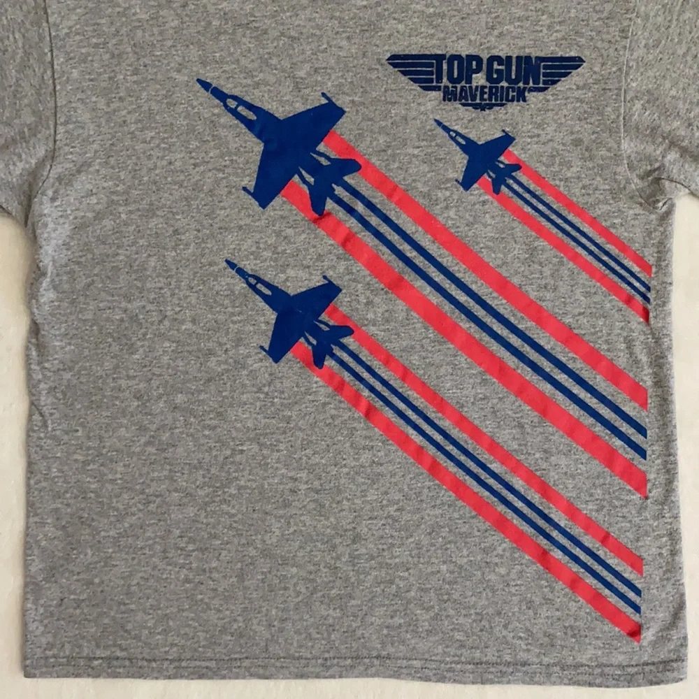 Top Gun Maverick | Military Fighter Jets USA Patriotic Graphic T-Shirt (L 10/12) - Picture 8 of 14